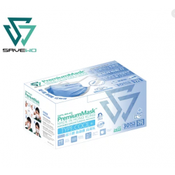 SAVEWO Premium Mask 救世超卓平面型口罩 (粉藍色)