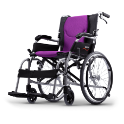 Karma 輕型鋁合金輪椅帶手剎車 (紫色 大輪)