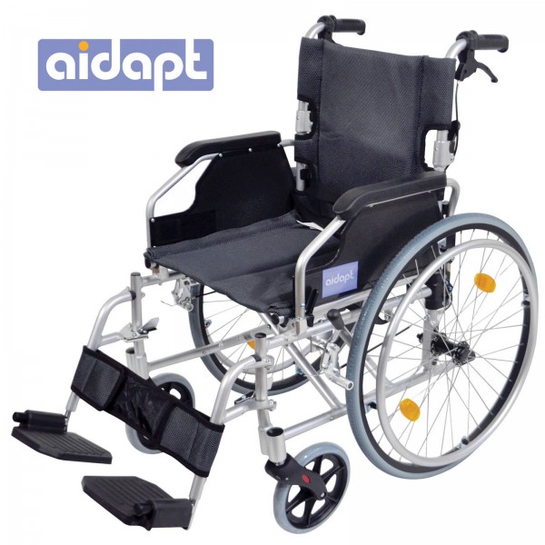 Aidapt 豪華輕型自推進式鋁合金輪椅 (銀色)