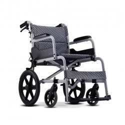 Karma 輕型鋁合金輪椅帶手剎車  (黑色格仔 細輪)