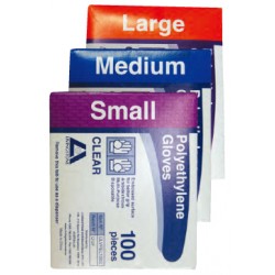 PE 薄膠透明手套 (防滑花紋)